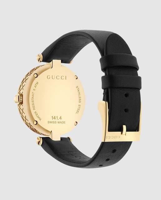 Reloj de mujer Gucci Diamantissima YA141404 de piel negro