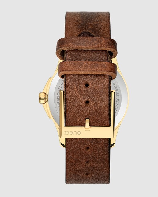 Reloj de hombre Gucci Le Marché des Merveilles YA126451 de piel marrón