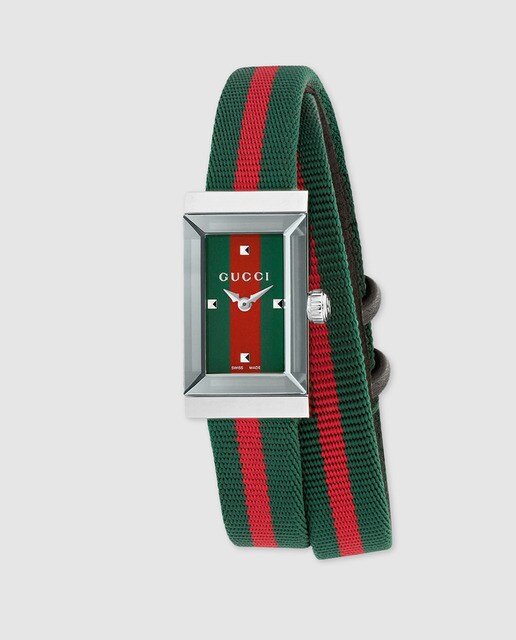 Reloj de mujer Gucci G-Frame YA147503 de nylon bicolor
