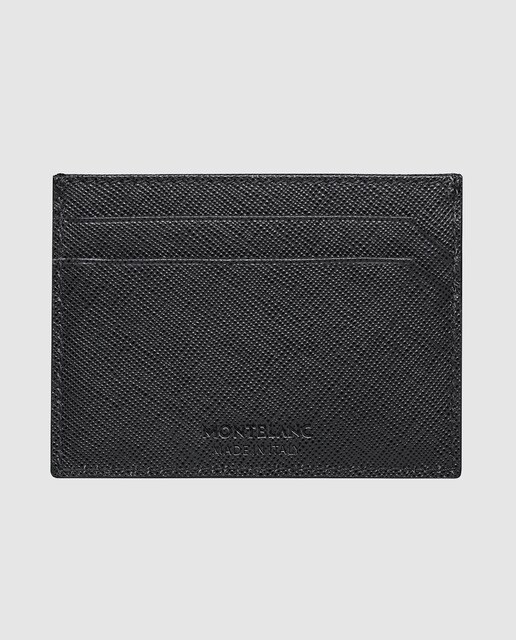 Tarjetero de hombr en piel saffiano gris