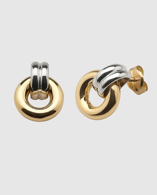 Pendientes de oro bicolor El Corte Inglés