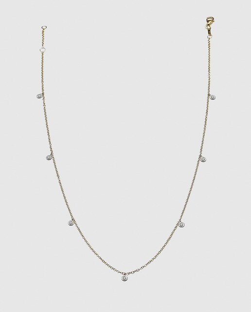Collar de oro bicolor y diamantes El Corte Inglés
