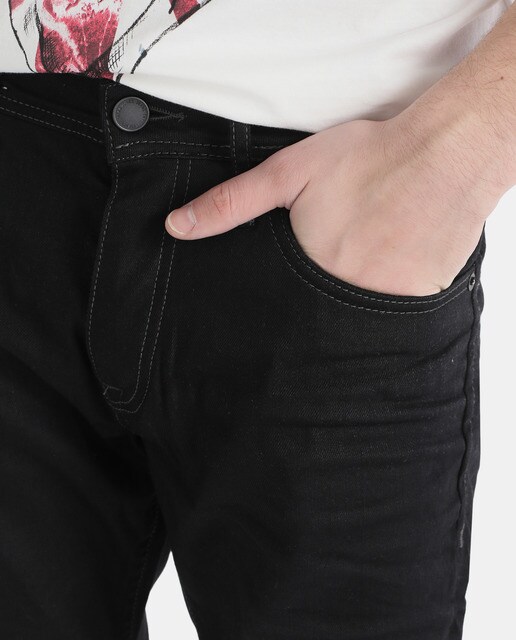 Pantalón cinco bolsillos de hombre Jack & Jones regular negro