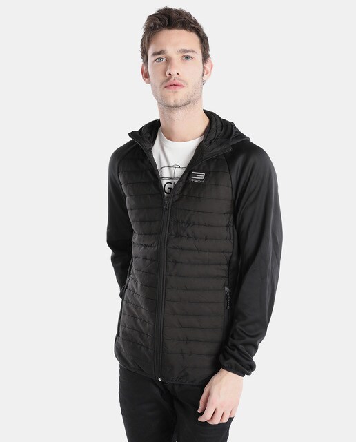 Cazadora de hombre Jack & Jones negra con capucha