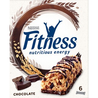 Nestlé Fitness Barras de Cereais de Trigo Integral com Chocolate Pack 6 embalagem 141 g