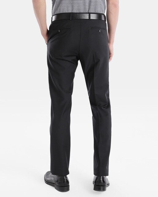 Pantalón de traje de hombre Black Emidio Tucci regular negro