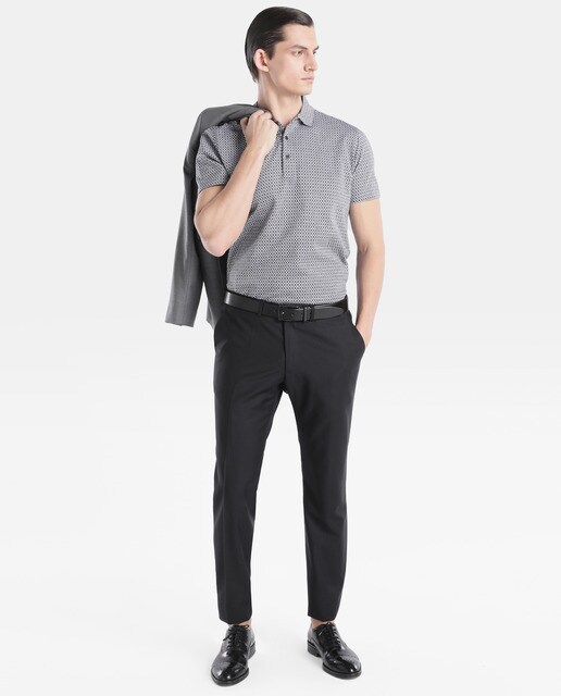 Pantalón de traje de hombre Black Emidio Tucci regular negro
