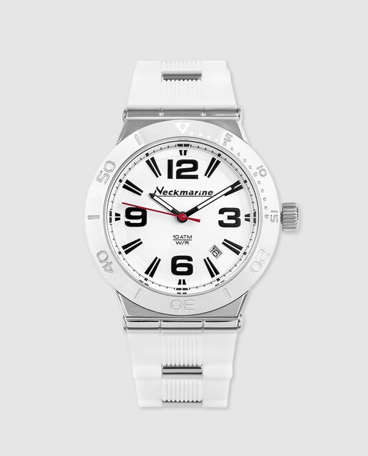 Reloj de mujer Neckmarine NKM435L01 de caucho blanco
