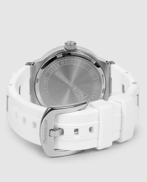 Reloj de mujer Neckmarine NKM435L01 de caucho blanco