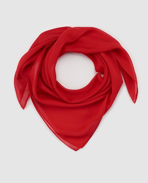Pañuelo bandana de gasa rojo