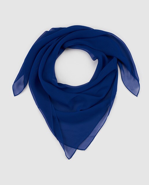 Pañuelo grande en gasa azul
