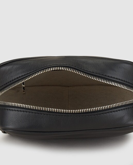 Bandolera mini Miriam de piel napa en negro de mujer