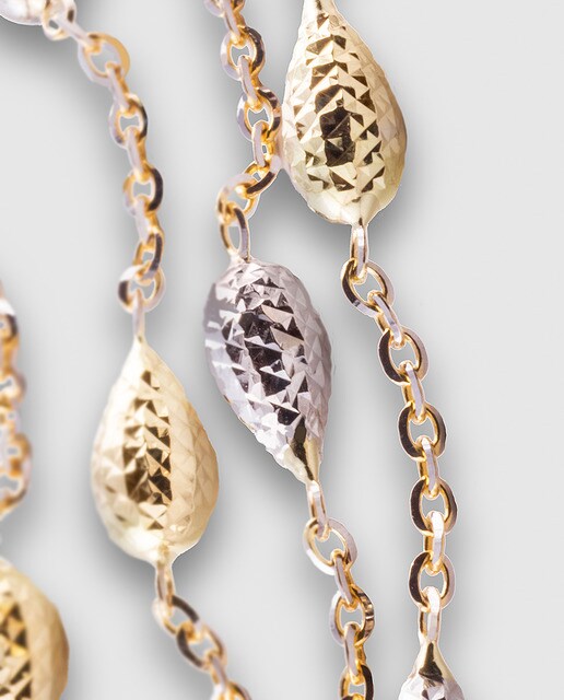 Collar de oro bicolor lágrimas El Corte Inglés