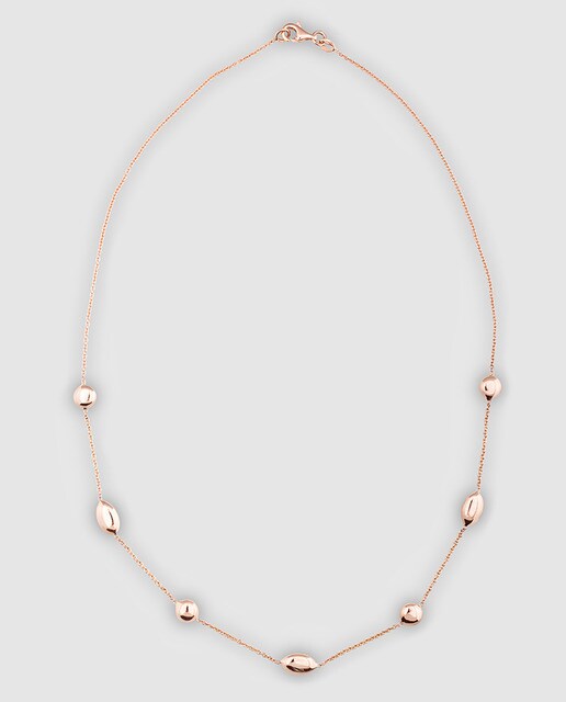 Collar de oro rosa con cuentas El Corte Inglés