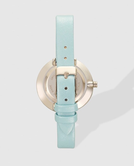 Reloj de mujer Pontina símil piel pastel azul