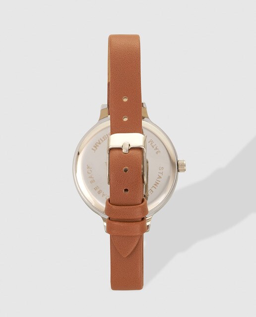 Reloj de mujer Pontina símil piel marrón