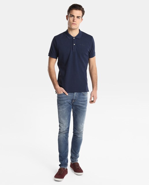 Polo de hombre Pepe Jeans azul marino de manga corta