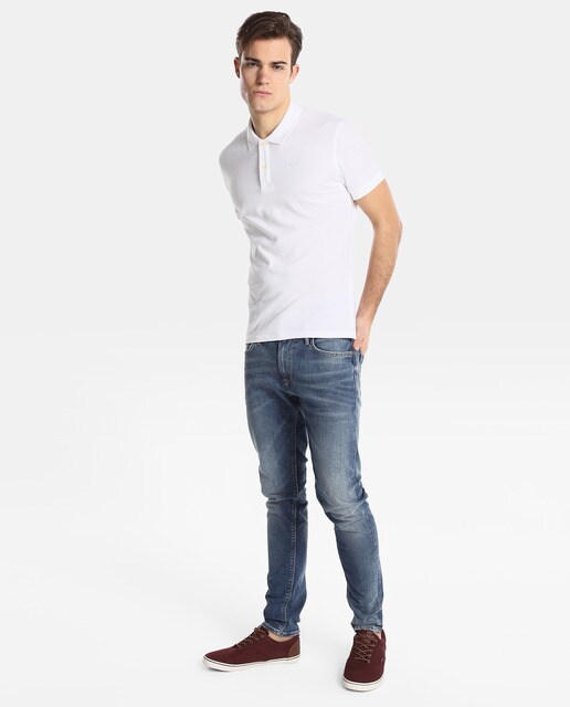 Polo de hombre Pepe Jeans blanco de manga corta