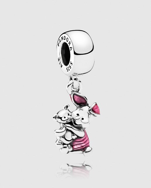 Charm colgante de plata y esmalte Piglet Pandora Disney