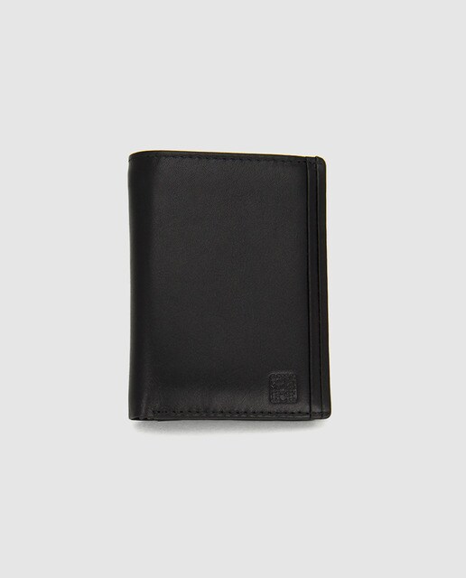 Cartera de hombre en piel de color negro