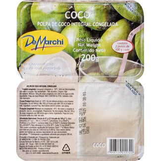 De Marchi Polpa de Côco Integral embalagem 200 g