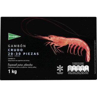 El Corte Inglés Gambão Cru 20/30 Peças embalagem 1 kg