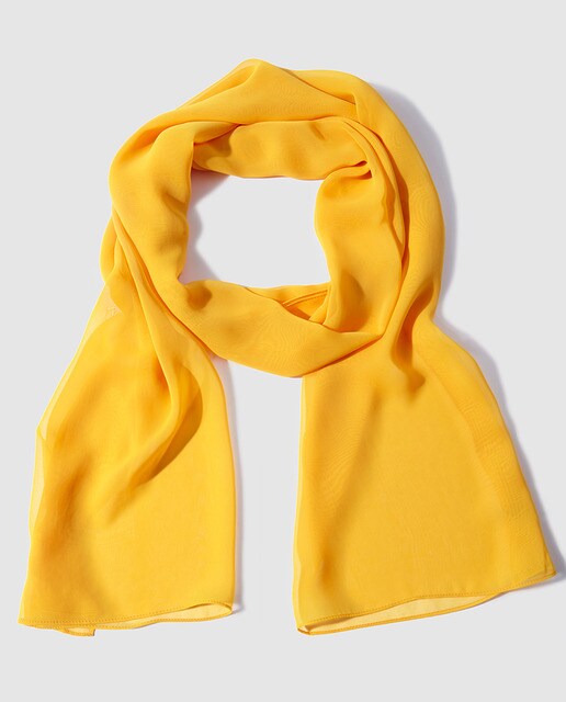 Chal de fiesta amarillo de gasa