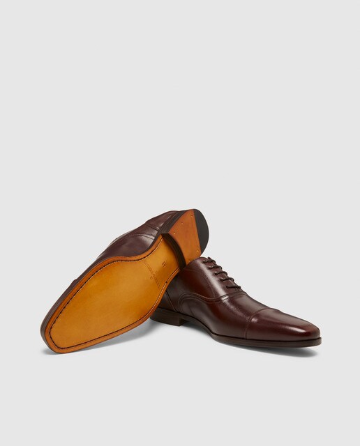 Zapatos de cordones de hombre Roberto Verino de piel en color marrón