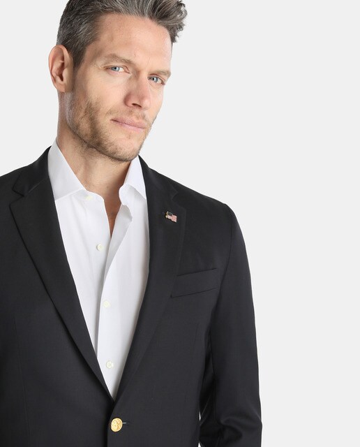 Blazer de homem Brooks Brothers slim liso azul · Brooks Brothers · El