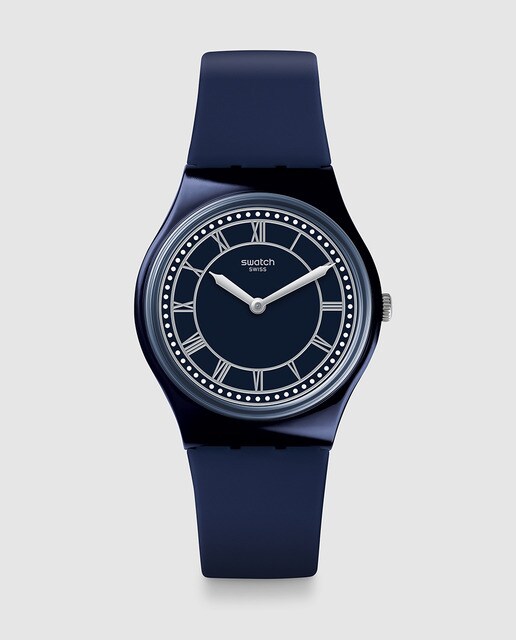 Reloj de mujer Swatch Blue Ben GN254 de silicona azul