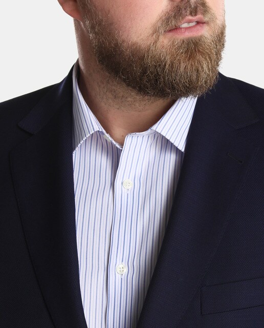 Americana de hombre Dustin regular lisa azul tallas grandes