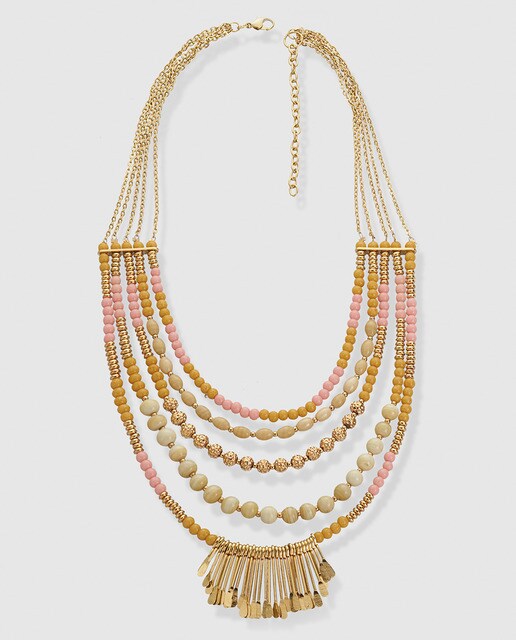 Collar El Corte Inglés dorado multicolor