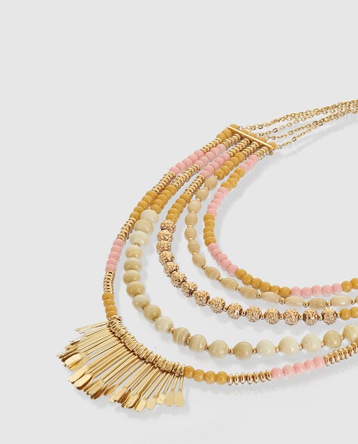 Collar El Corte Inglés dorado multicolor
