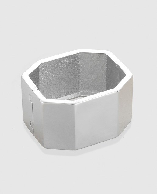 Pulsera El Corte Inglés rígida plateada