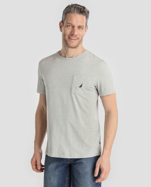 Camiseta de hombre Nautica gris de manga corta