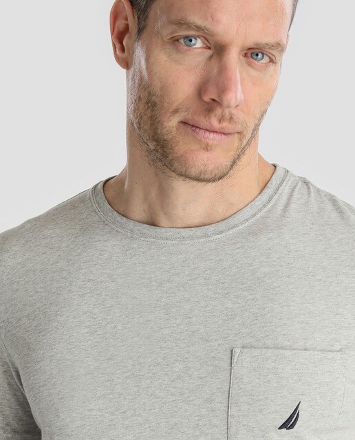 Camiseta de hombre Nautica gris de manga corta