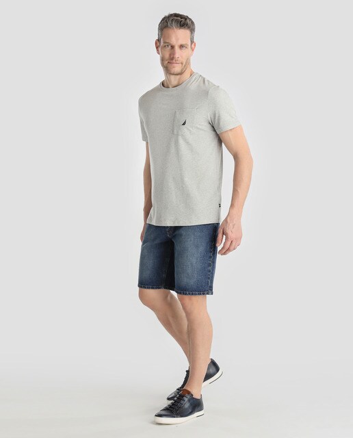 Camiseta de hombre Nautica gris de manga corta