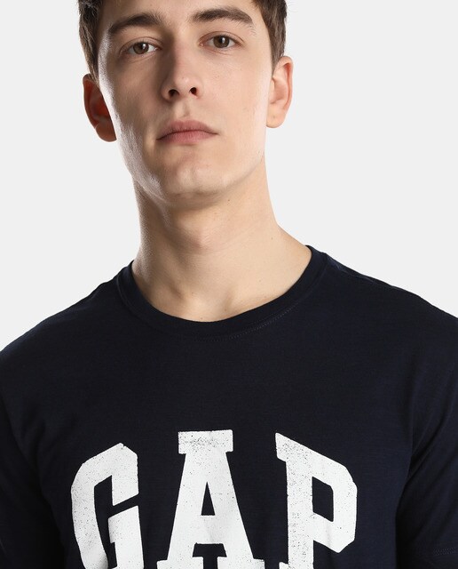 Camiseta de hombre Gap azul marino de manga corta