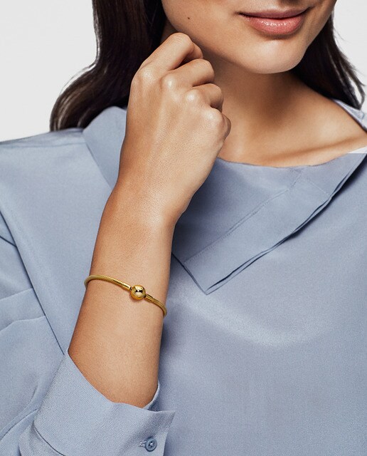 Pulsera Moments Shine de plata dorada Pandora