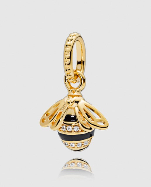Colgante de plata y circonitas Shine Abeja Reina Pandora