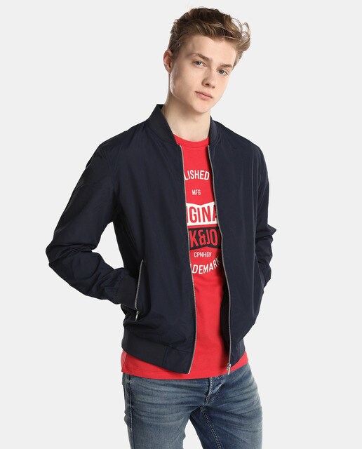 Cazadora bomber de hombre Jack & Jones azul marino