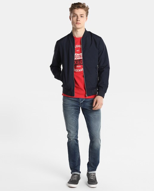 Cazadora bomber de hombre Jack & Jones azul marino