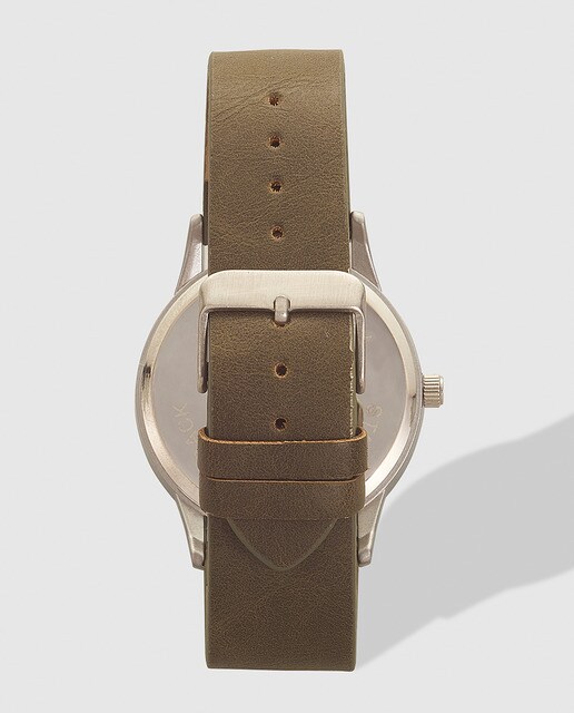 Reloj de hombre Pontina símil piel verde