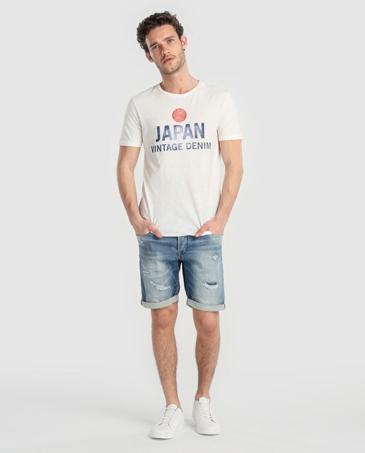 Bermuda vaquera de hombre Jack & Jones azul