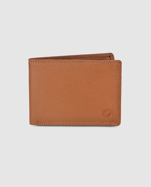Cartera tipo americano de hombre en piel de color marrón