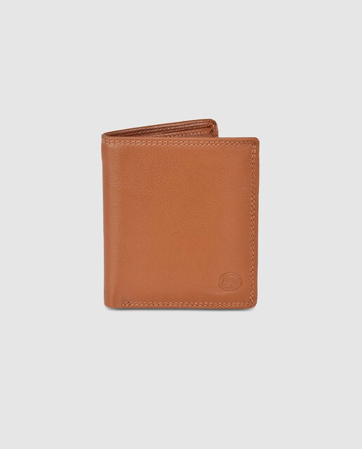 Cartera de hombre en piel de color marrón