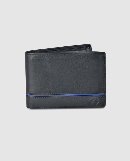 Cartera tipo americano de hombre en piel de color negro