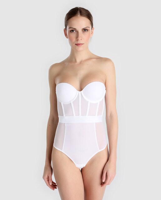 Body Sheers Dkny balconette con tirantes y tejido transparente