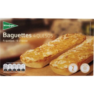 El Corte Inglés Baguetes de 4 Queijos 2 Unidades embalagem 250 g