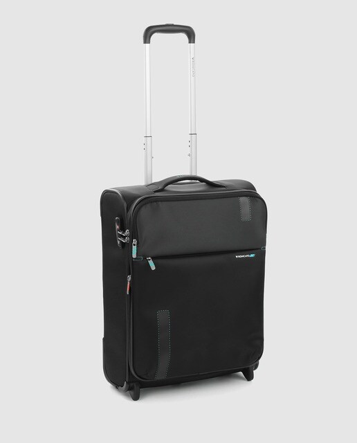Maleta de cabina expandible SPEED, blanda negra, con capacidad hasta 48 L